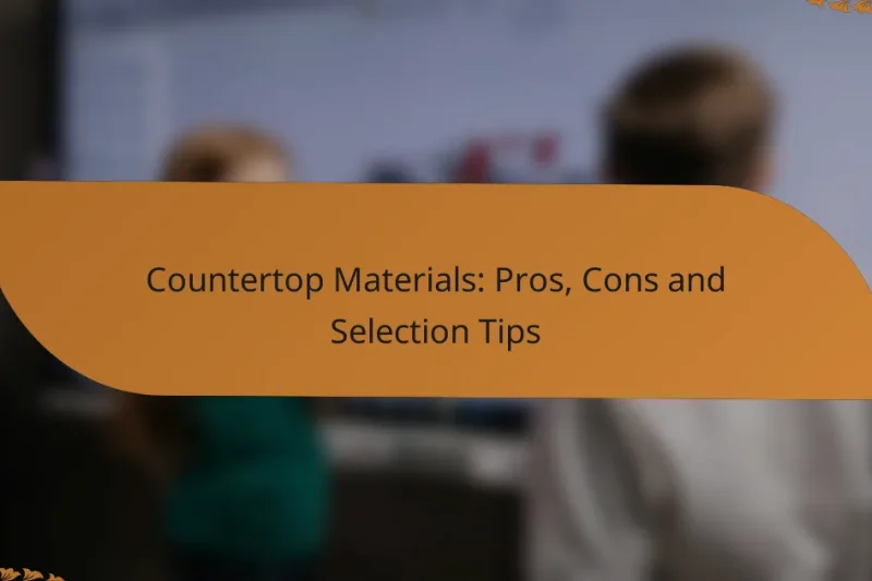 Countertop Materials: Pros, Cons and Selection Tips