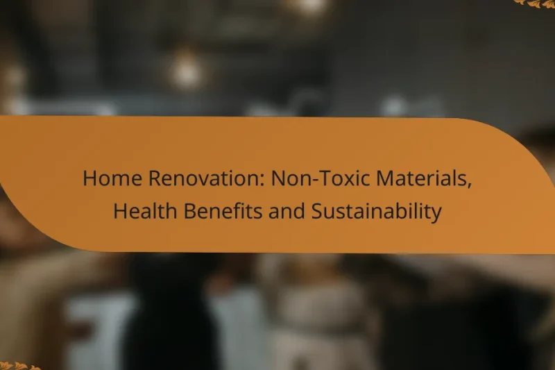 Home Renovation: Non-Toxic Materials, Health Benefits and Sustainability