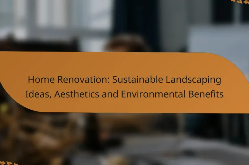 Home Renovation: Sustainable Landscaping Ideas, Aesthetics and Environmental Benefits