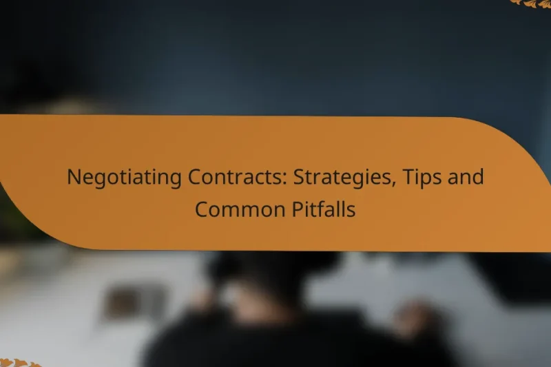 Negotiating Contracts: Strategies, Tips and Common Pitfalls