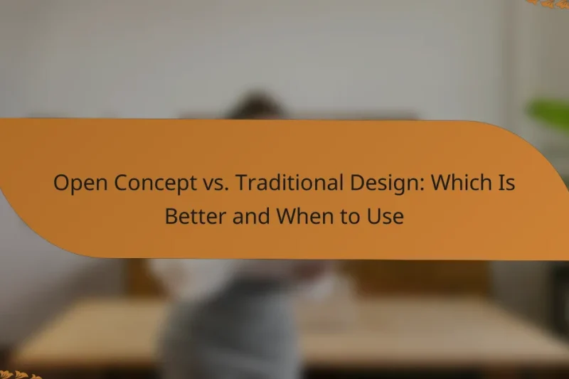 Open Concept vs. Traditional Design: Which Is Better and When to Use