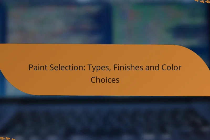 Paint Selection: Types, Finishes and Color Choices